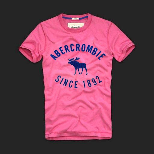 Abercrombie Fitch Hombres De Cuello Redondo Corto Remera AF5153